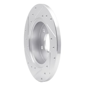 Chevrolet Malibu Brake Rotor (1) - Rear Right - R1 Concepts - Drilled & Slotted - Silver - `04-`12